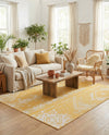 Desert Nomad Terrace Collection Area Rug - Sahara (Yellow) Rectangle Yellow  lifestyle 20