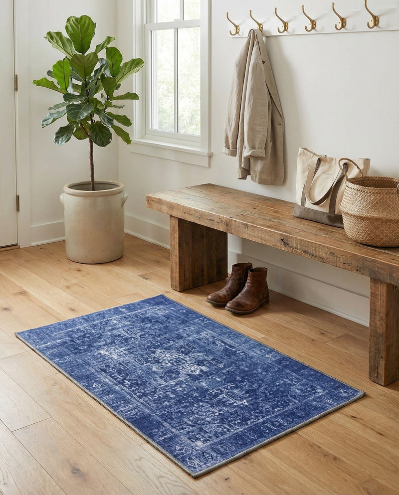 Heritage Elegance Collection Area Rug -  Windsor (Navy Blue) Rectangle Navy Blue  lifestyle 5