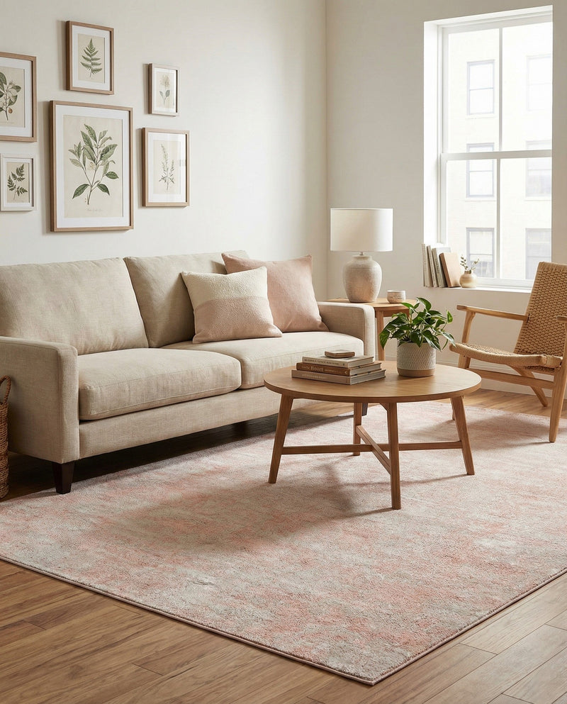 Luminara Sands Collection Area Rug - Elysium (Carnation Pink) Rectangle Carnation Pink  lifestyle 27