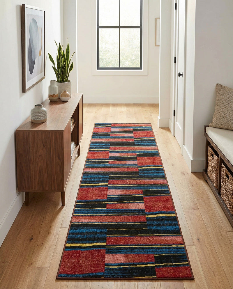 Urban Terrace Collection Area Rug -  Courtyard Runner Multi  lifestyle 77