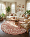 Urban Oasis Rugs Collection Area Rug -  Penthouse (Rust Red) Round Rust Red  lifestyle 27
