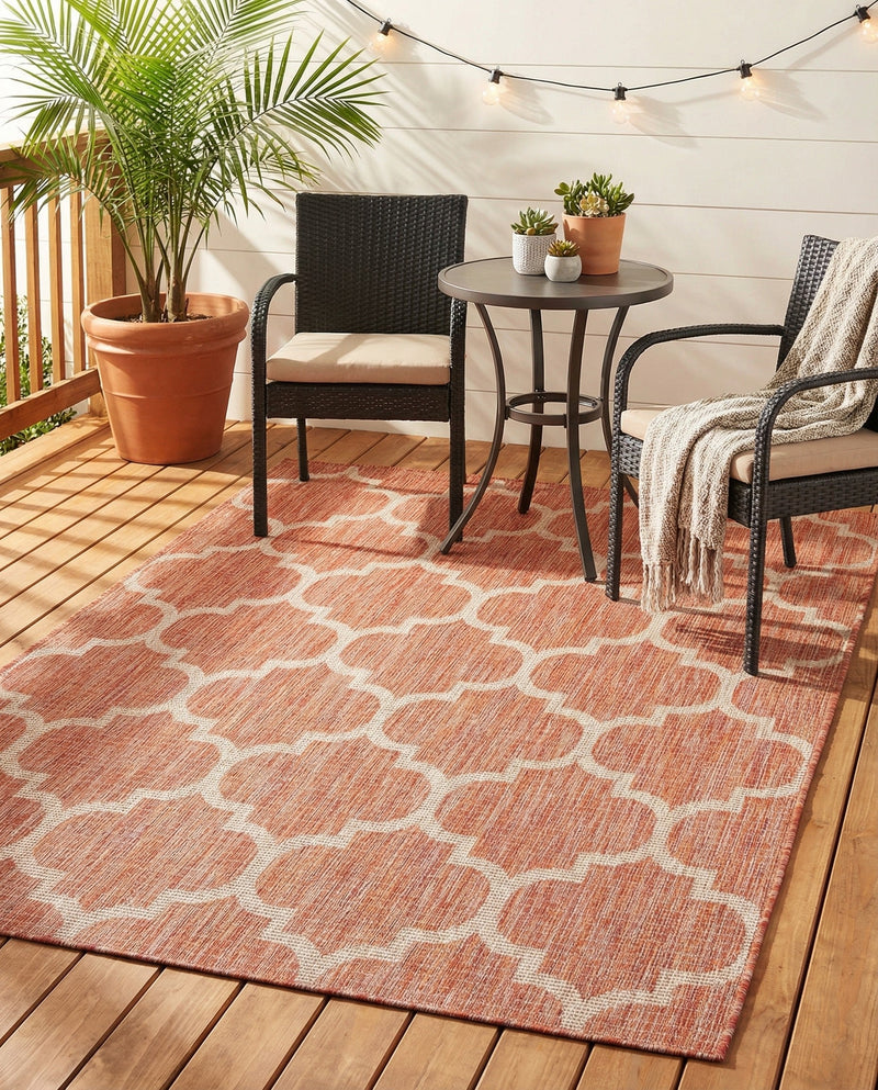Savannah Pergola Collection Area Rug - Arbor (Rust Red) Rectangle Rust Red  lifestyle 17