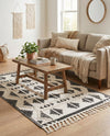 Sonoran Collection Area Rug - BellRock Rectangle Black and White  lifestyle 46