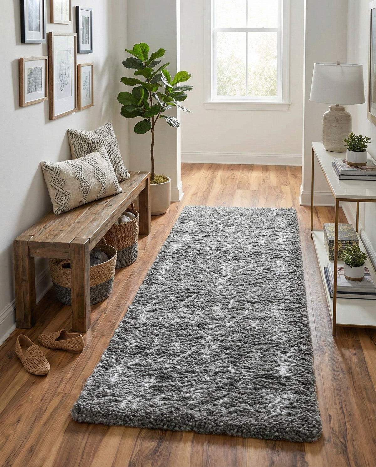 Casablanca Comfort Collection Area Rug - Sahara Runner Gray  lifestyle 75