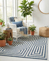 Urban Terrace Collection Area Rug -  Flatiron Rectangle Blue  lifestyle 10