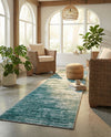 Sahara Essence Collection Area Rug - Oasis (Teal) Runner Teal  lifestyle 68