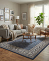 Soho Elegance Collection Area Rug -  Mercer (Blue) Rectangle Blue  lifestyle 5
