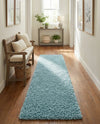 Plush Oasis Collection Area Rug - Serenity (Light Slate Blue) Runner Light Slate Blue  lifestyle 71