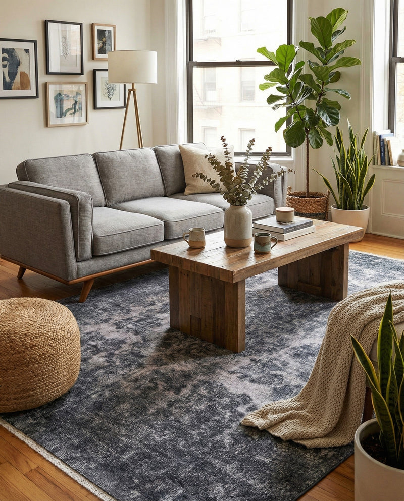 Bazaar Chic Collection Area Rug -  Asilah Rectangle Gray and Blue  lifestyle 13