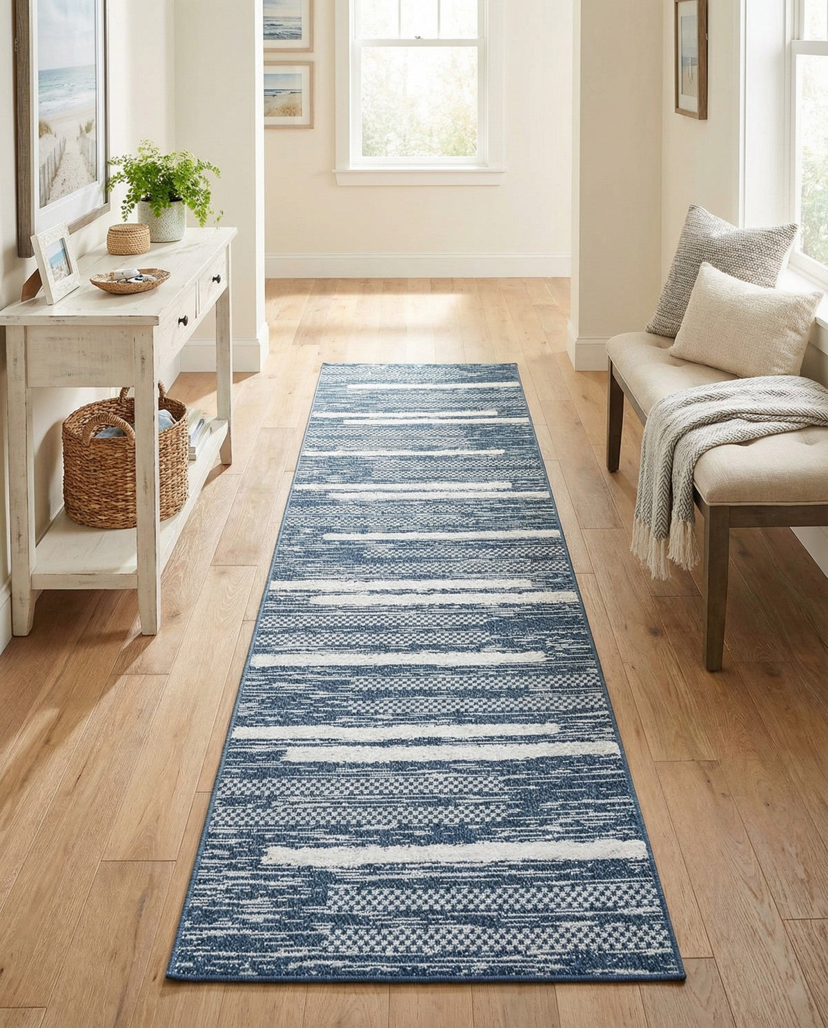 Cathedral Elegance Collection Area Rug - Chapel Runner Navy Blue  lifestyle 167