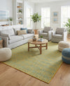 Urban Oasis Rugs Collection Area Rug -  Rooftop (Yellow and Aqua) Square Yellow and Aqua  lifestyle 23