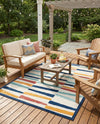 Caribbean Terrace Collection Area Rug -  Jamaica Rectangle Ivory  lifestyle 15