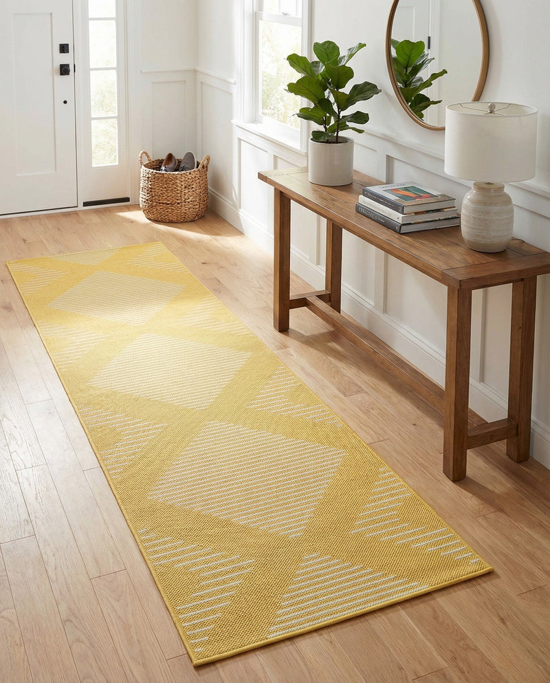 Urban Terrace Collection Area Rug -  Chelsea (Yellow) Runner Yellow  lifestyle 31