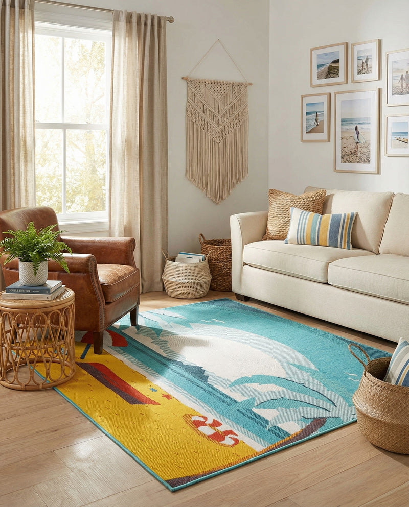 Seaside Haven Rugs Collection Area Rug -  Dockside Rectangle Multi  lifestyle 10