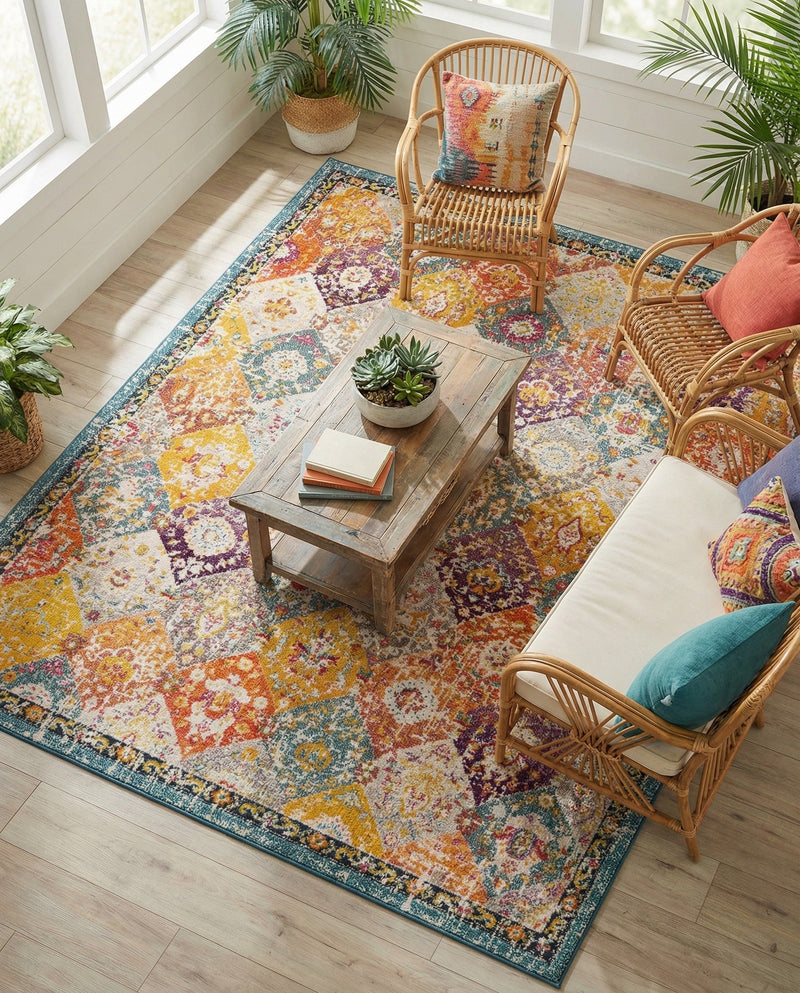 Brighton Terrace Collection Area Rug -  Rottingdean (Multi) Rectangle Multi  lifestyle 8