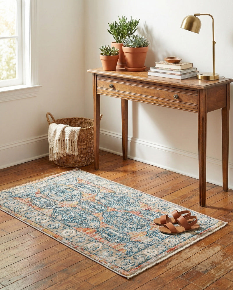 Seville Stripes Collection Area Rug -  Granada (Brick Red) Rectangle Brick Red  lifestyle 27