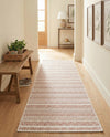 Seaside Stripes Collection Area Rug -  Boardwalk (Red) Runner Red  lifestyle 72