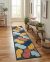 Caribbean Terrace Collection Area Rug -  Nevis Runner Black  lifestyle 45