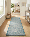 Tribal Terrace Treasures Collection Area Rug - Mayan Marina (Teal) Runner Teal  lifestyle 72