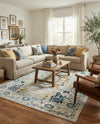 Parisian Elegance Collection Area Rug - Versailles (Gray) Rectangle Gray  lifestyle 28