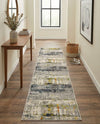 Chromatic Oasis Collection Area Rug -  Prism Runner Gray  lifestyle 47