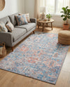 Heritage Elegance Collection Area Rug -  Potala Rectangle Blue  lifestyle 19