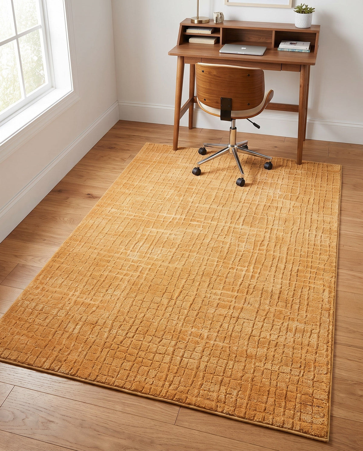 Haven Tapestry Collection Area Rug - WhisperingFalls Rectangle Goldenrod Glow  lifestyle 36