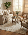 Andes Summit Collection Area Rug -  Chimborazo Rectangle White Brown  lifestyle 12