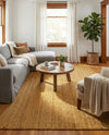 Woven Seaside Jute Collection Area Rug - Savannah (Yellow) Rectangle Yellow  lifestyle 20