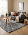 Casablanca Comfort Collection Area Rug -  Tangier Rectangle Gray  lifestyle 22