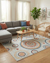 Seaside Blooms Collection Area Rug -  Eden Rectangle Gray  lifestyle 63