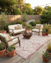Tribal Terrace Treasures Collection Area Rug - Mayan Marina (Rust Red) Rectangle Rust Red  lifestyle 37