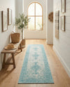 Dover Terrace Collection Area Rug - Marina (Aqua) Runner Aqua  lifestyle 70