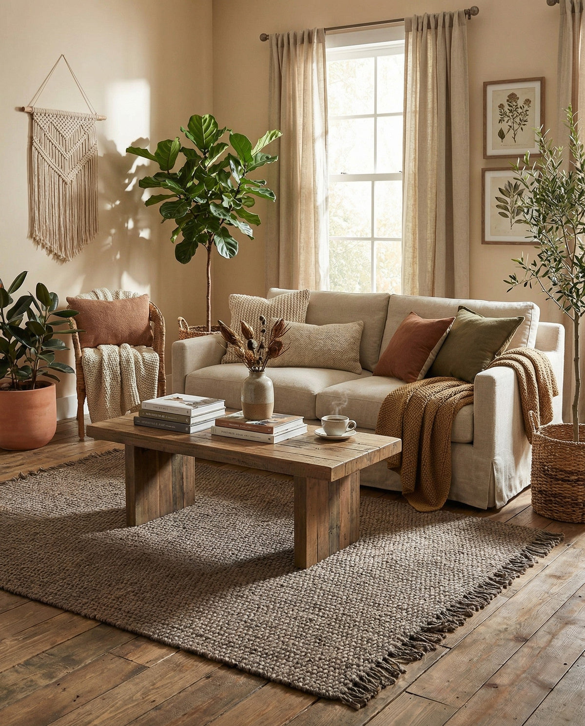 Savannah Jute Collection Area Rug - Seashore Rectangle Gray  lifestyle 50