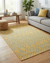 Urban Oasis Rugs Collection Area Rug -  Boulevard (Yellow and Aqua) Rectangle Yellow and Aqua  lifestyle 6