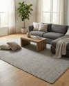 Trellis Wool Collection Area Rug - Cobbles Rectangle Gray  lifestyle 31