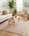 Coastal Haven Striped Jute Collection Area Rug - Marina Rectangle Pink and Gray  lifestyle 23