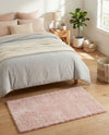 Solid Shag Seaside Collection Area Rug - Azure Cove (Pink) Rectangle Pink  lifestyle 18
