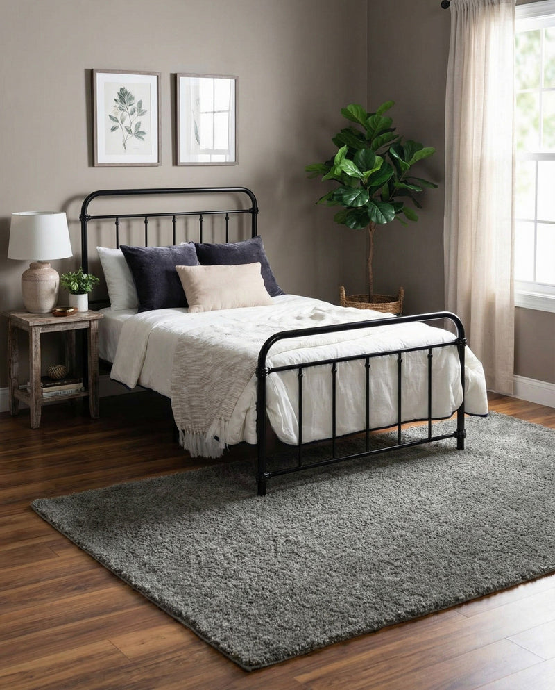 Cozy Comfort Shag Collection Area Rug - Haven (Smoke Gray) Rectangle Smoke Gray  lifestyle 6
