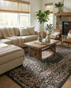 Patio Heritage Collection Area Rug -  Lafayette (Black) Rectangle Black  lifestyle 26