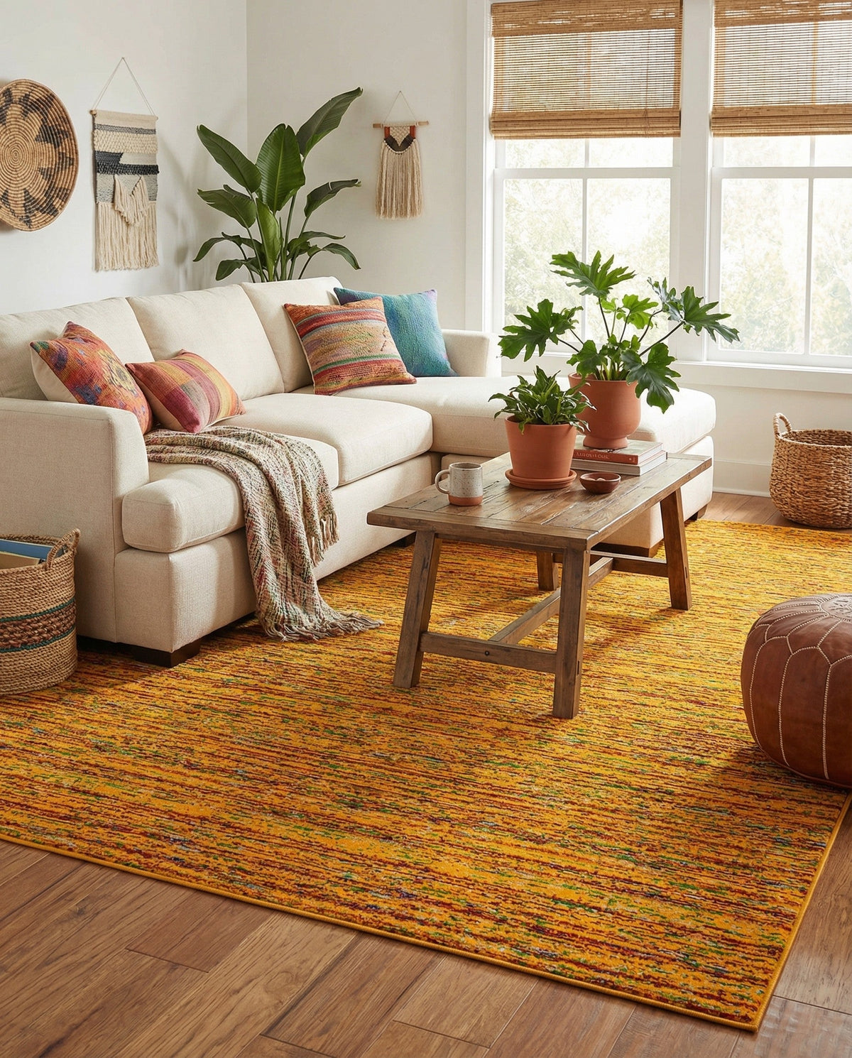 Caribbean Cove Collection Area Rug -  Lucia Rectangle Yellow  lifestyle 30