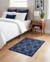 Hollywood Luxe Collection Area Rug -  Beverly (Navy Blue Silver) Rectangle Navy Blue Silver  lifestyle 21