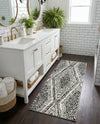Marrakech Mosaic Collection Area Rug -  Medina Runner Black and White  lifestyle 38