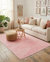 Thar Cotton Collection Area Rug - Jaisalmer (Rose) Rectangle Rose  lifestyle 18