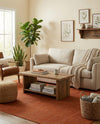 Soho Elegance Collection Area Rug - Chelsea (Salmon) Rectangle Salmon  lifestyle 4