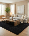 Eternal Plush Oasis Collection Area Rug -  Tranquility (Onyx Black) Rectangle Onyx Black  lifestyle 10
