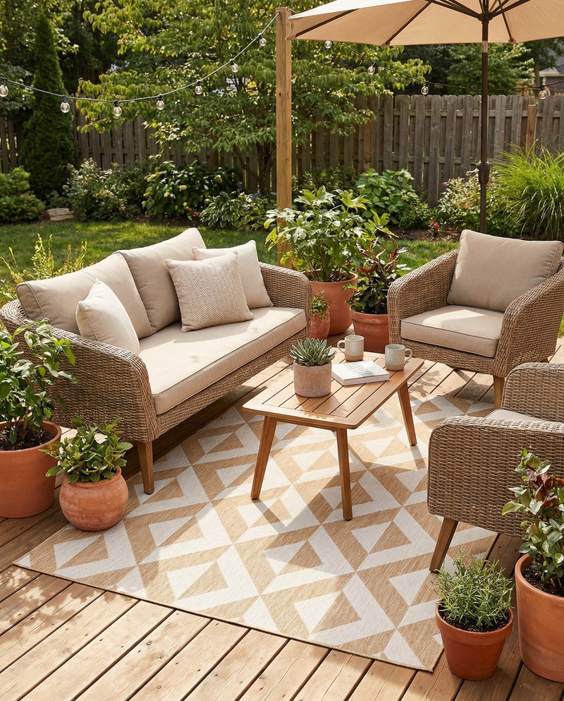 Urban Oasis Rugs Collection Area Rug -  Highrise (Beige) Rectangle Beige  lifestyle 16