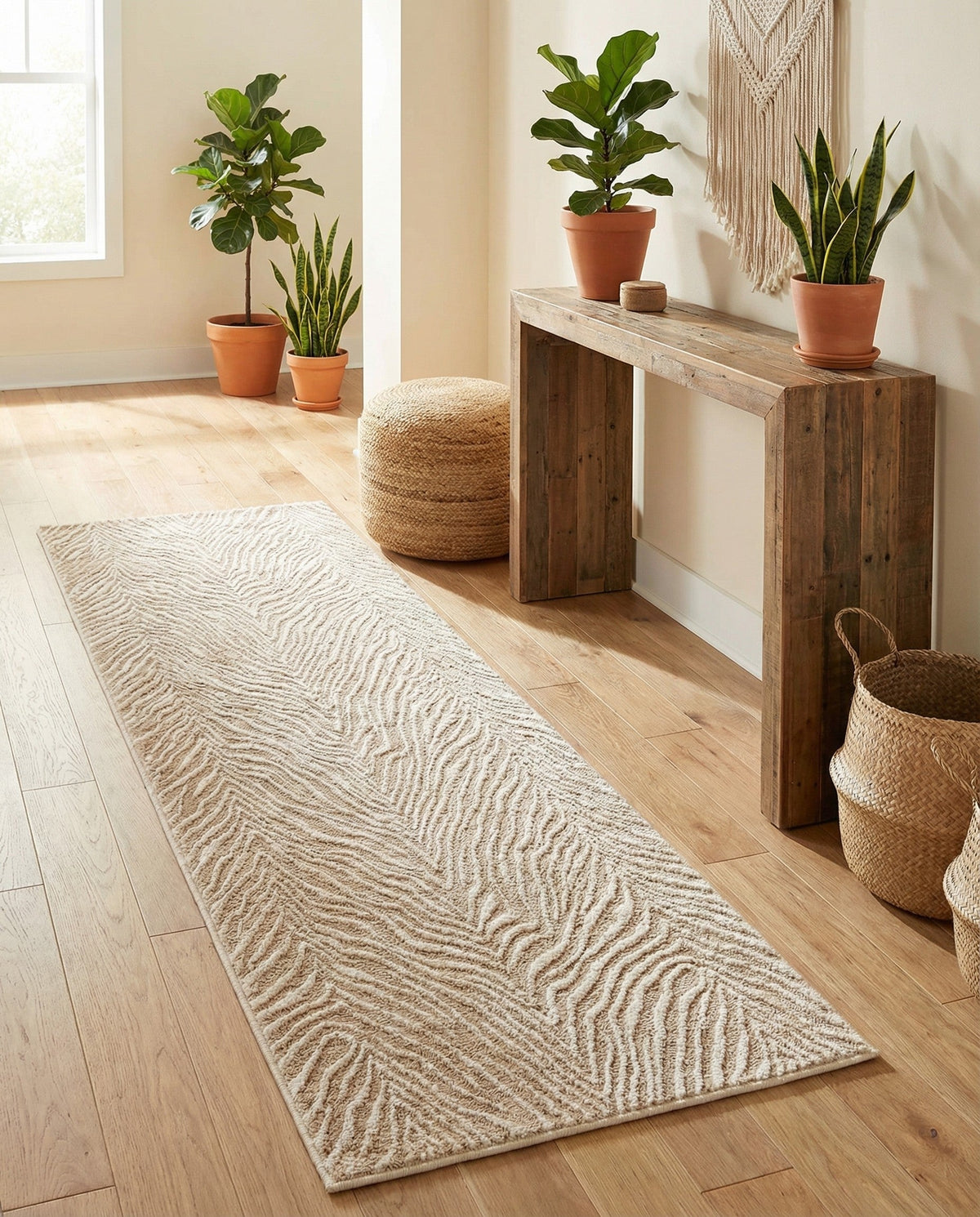 Bloomsbury Elegance Collection Area Rug -  Chelsea Runner Ivory Beige  lifestyle 202
