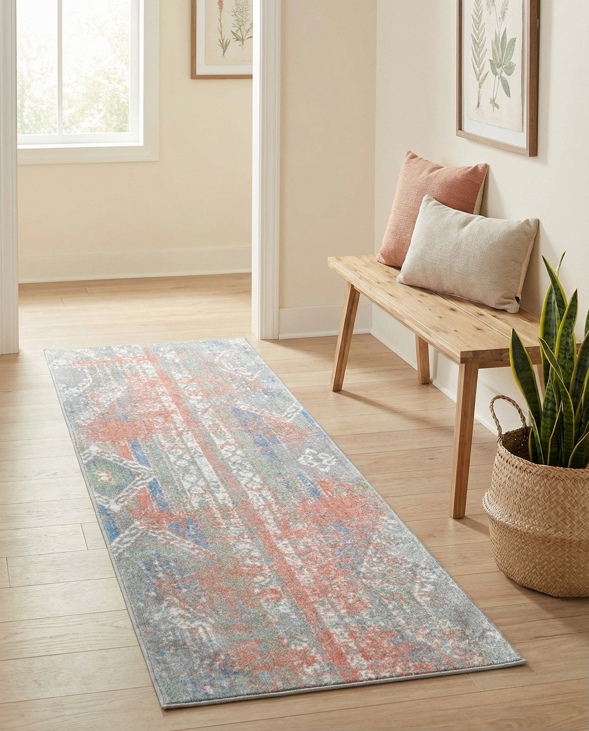 Aegean Elegance Washables Collection Area Rug -  Zakynthos Runner Multi  lifestyle 144