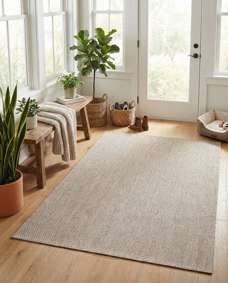 Seaside Serenity Collection Area Rug - Veranda (Beige) Rectangle Beige  lifestyle 26